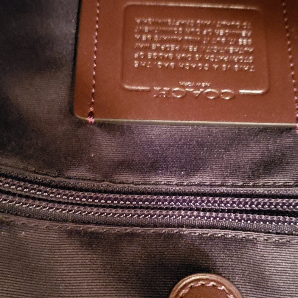 New Coach Dark Brown Beckett Leather Briefcase - Picture 3 of 4